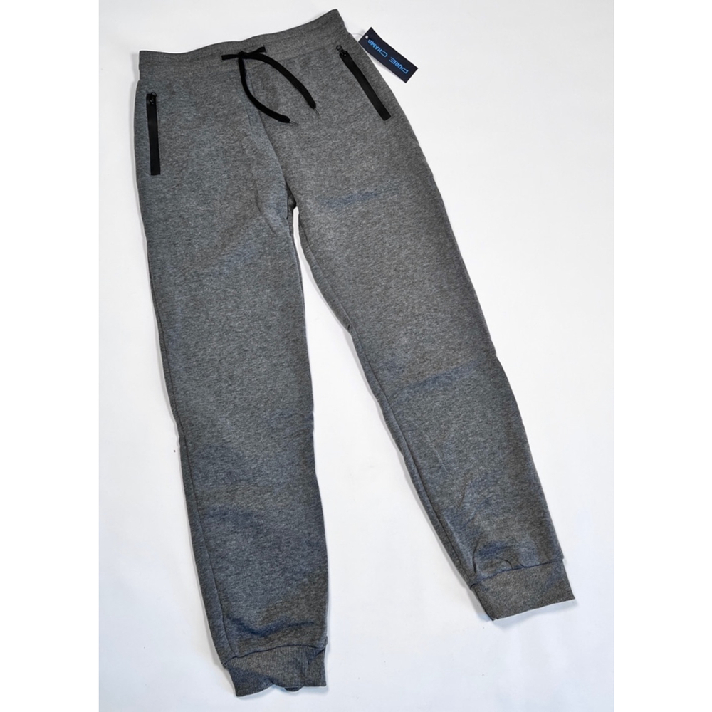 Pure Champ Boys Joggers NEW XL 14-16 Grey Fleece Lined